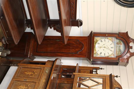 A late 18th century Scottish inlaid mahogany eight day longcase clock J.Sinclair, Alloa H.217cm